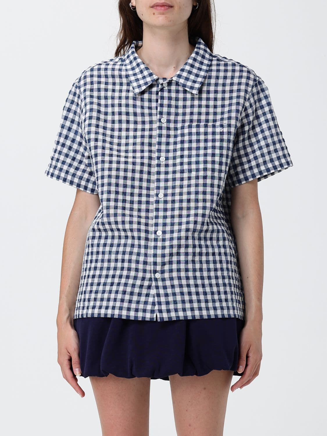 Dunst Casual Striped Cotton Poplin Shirt