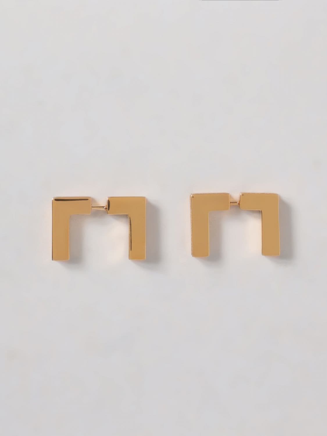 Elisabetta Franchi Logo Brass Earrings