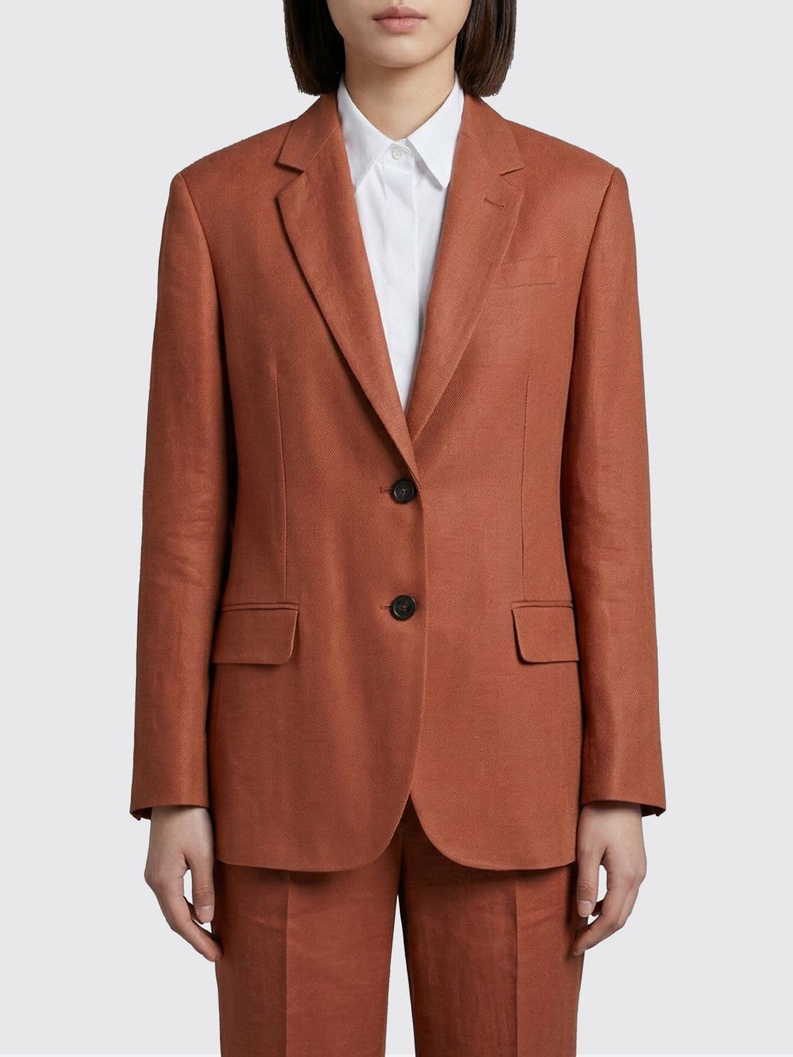 Brunello Cucinelli Linen Single-Breasted Blazer