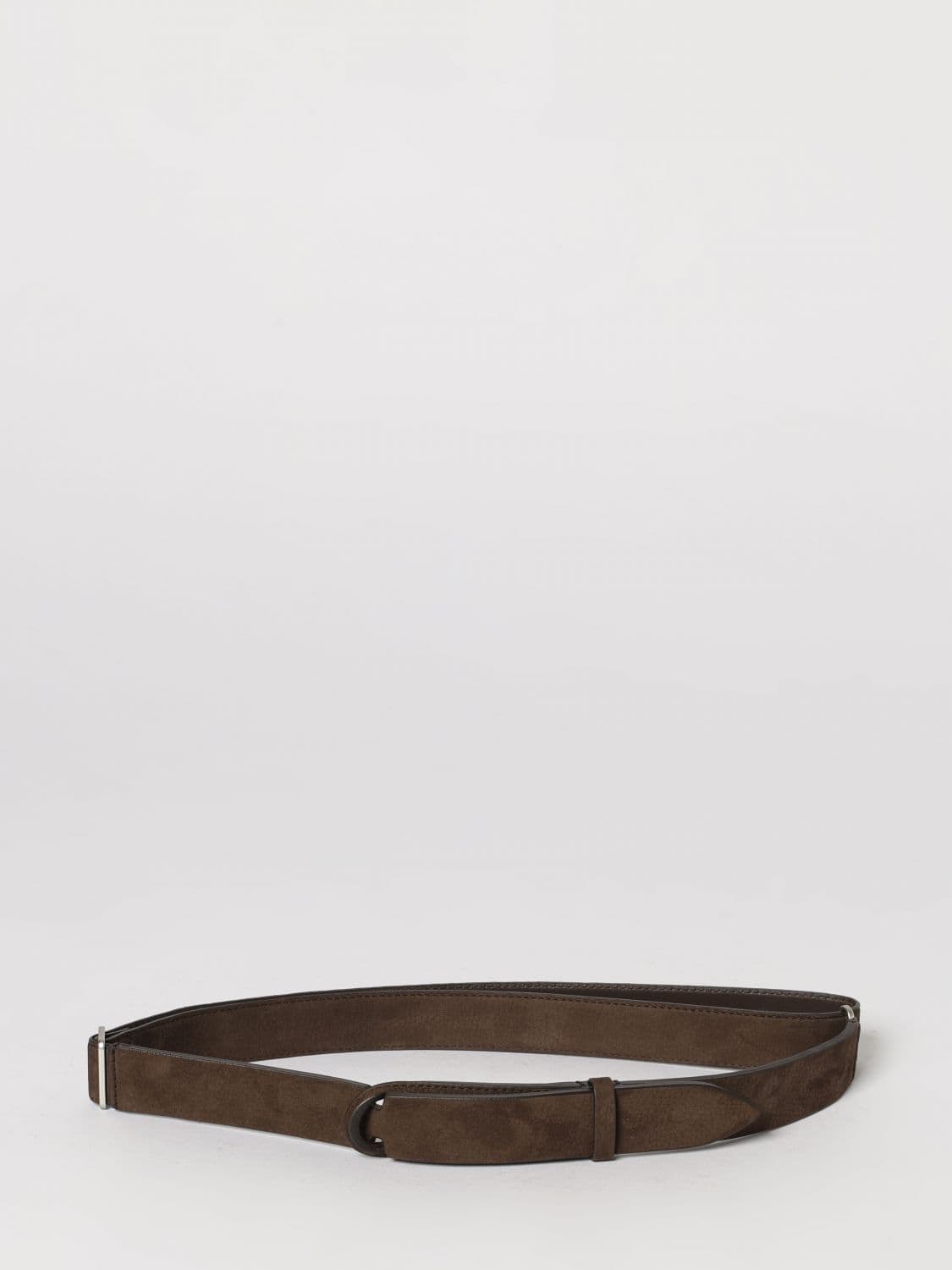 Orciani Nobuckle Suede Belt