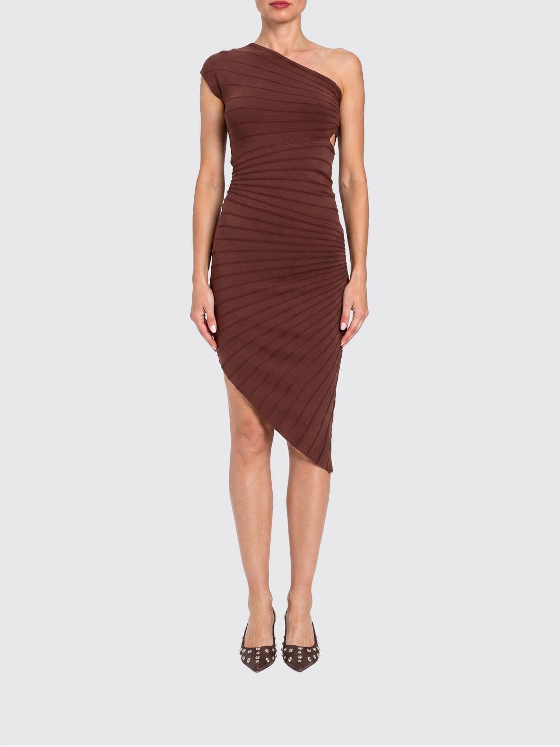 Twinset One Shoulder Jersey Dress