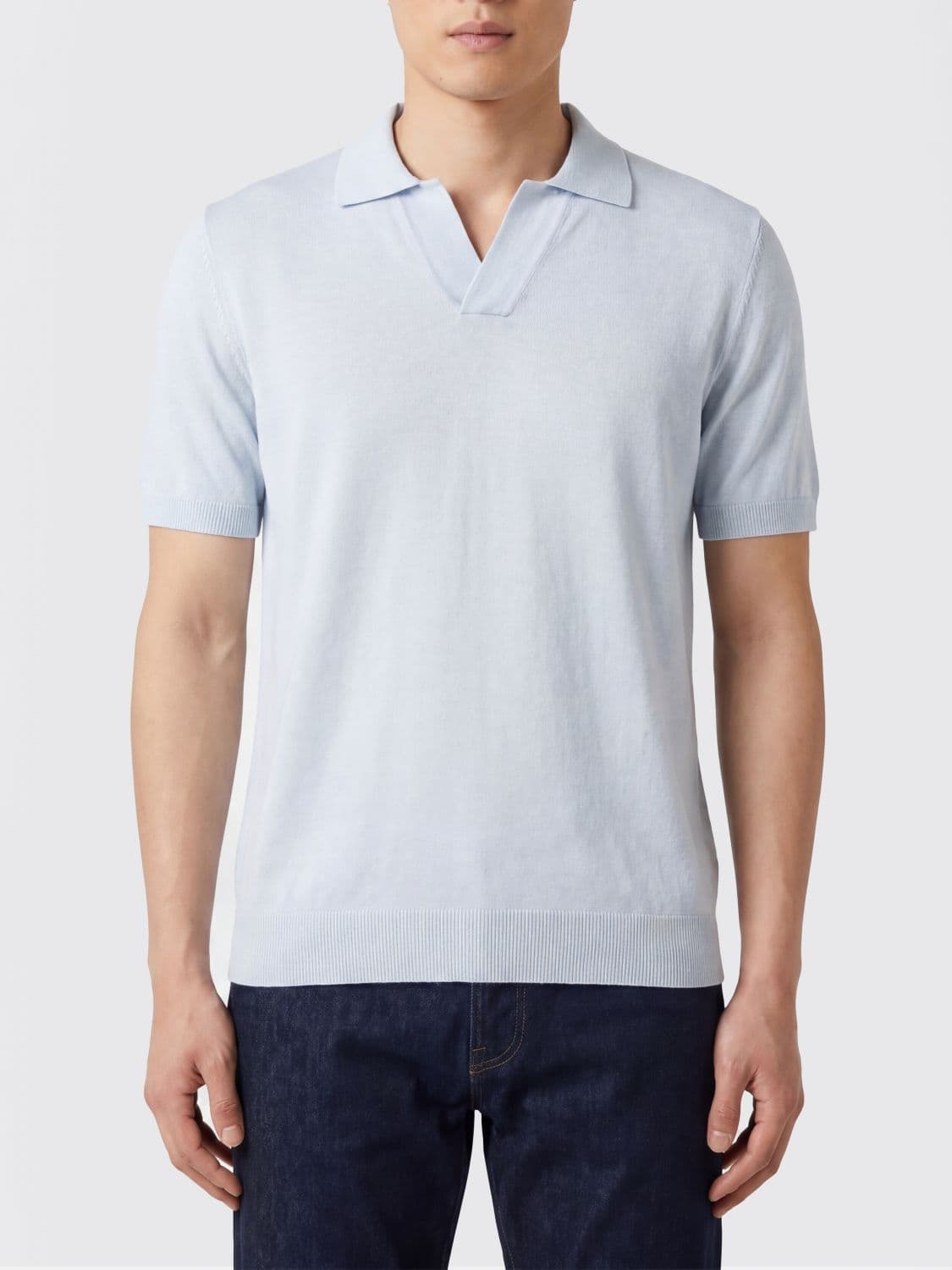 Tagliatore Cotton and Linen Polo Shirt · 54