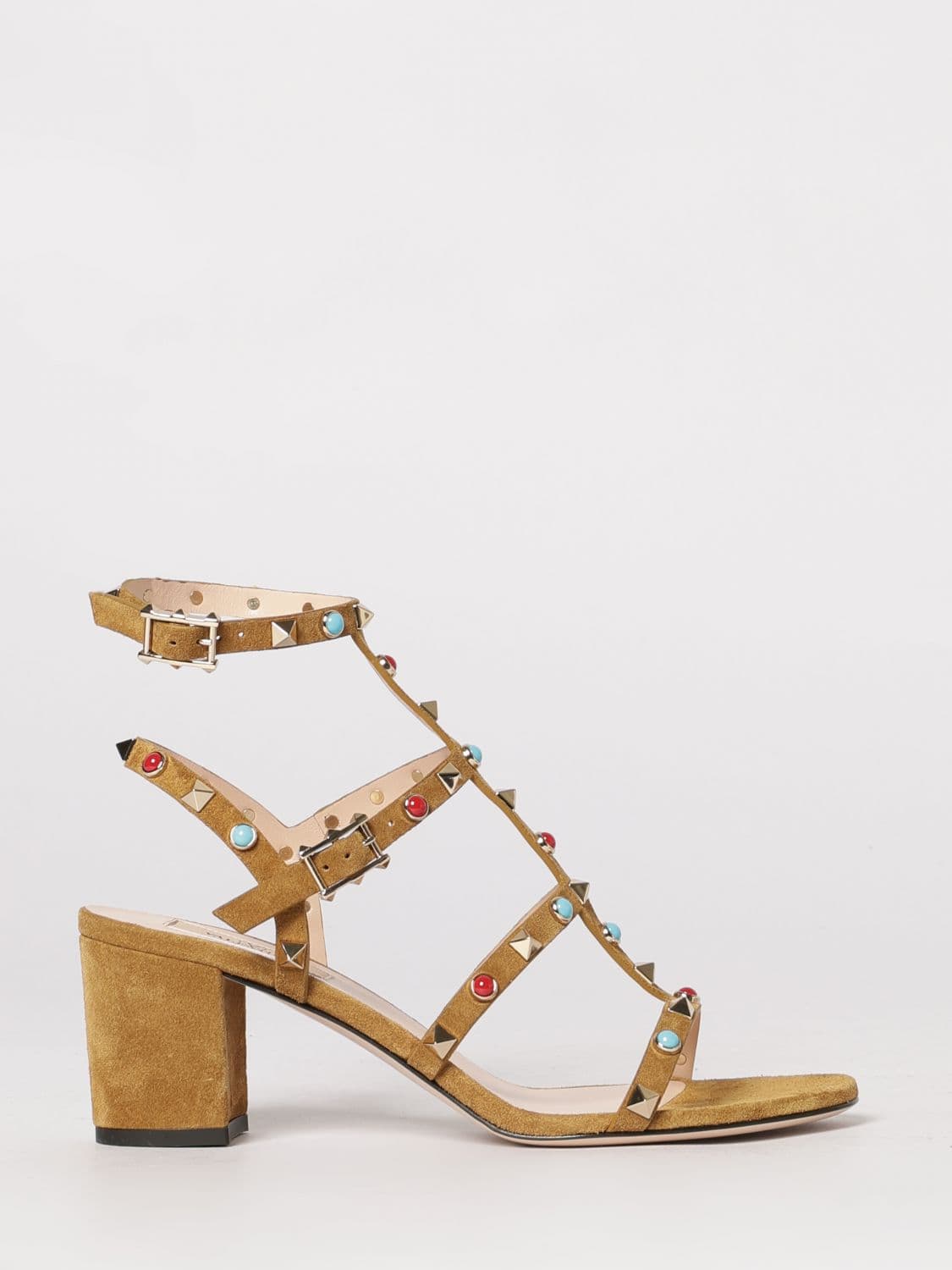 Valentino Garavani Rockstud Suede Sandals with Stones · 37½