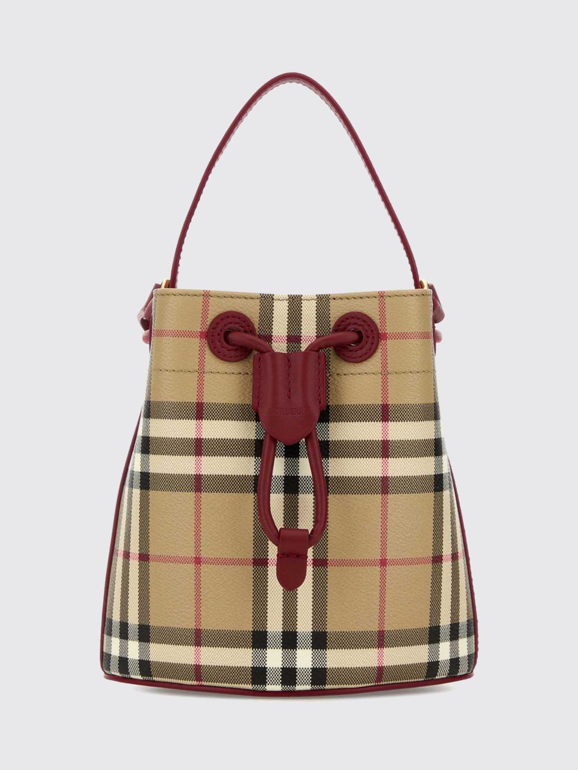 Burberry Vintage Check Coated Cotton Bucket Bag