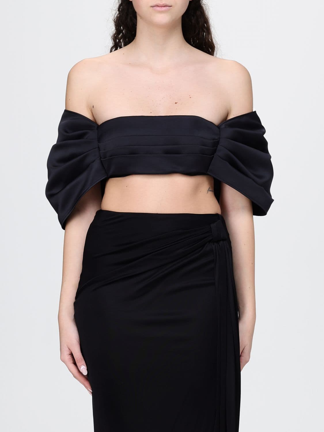 Elisabetta Franchi Crepe Cropped Top