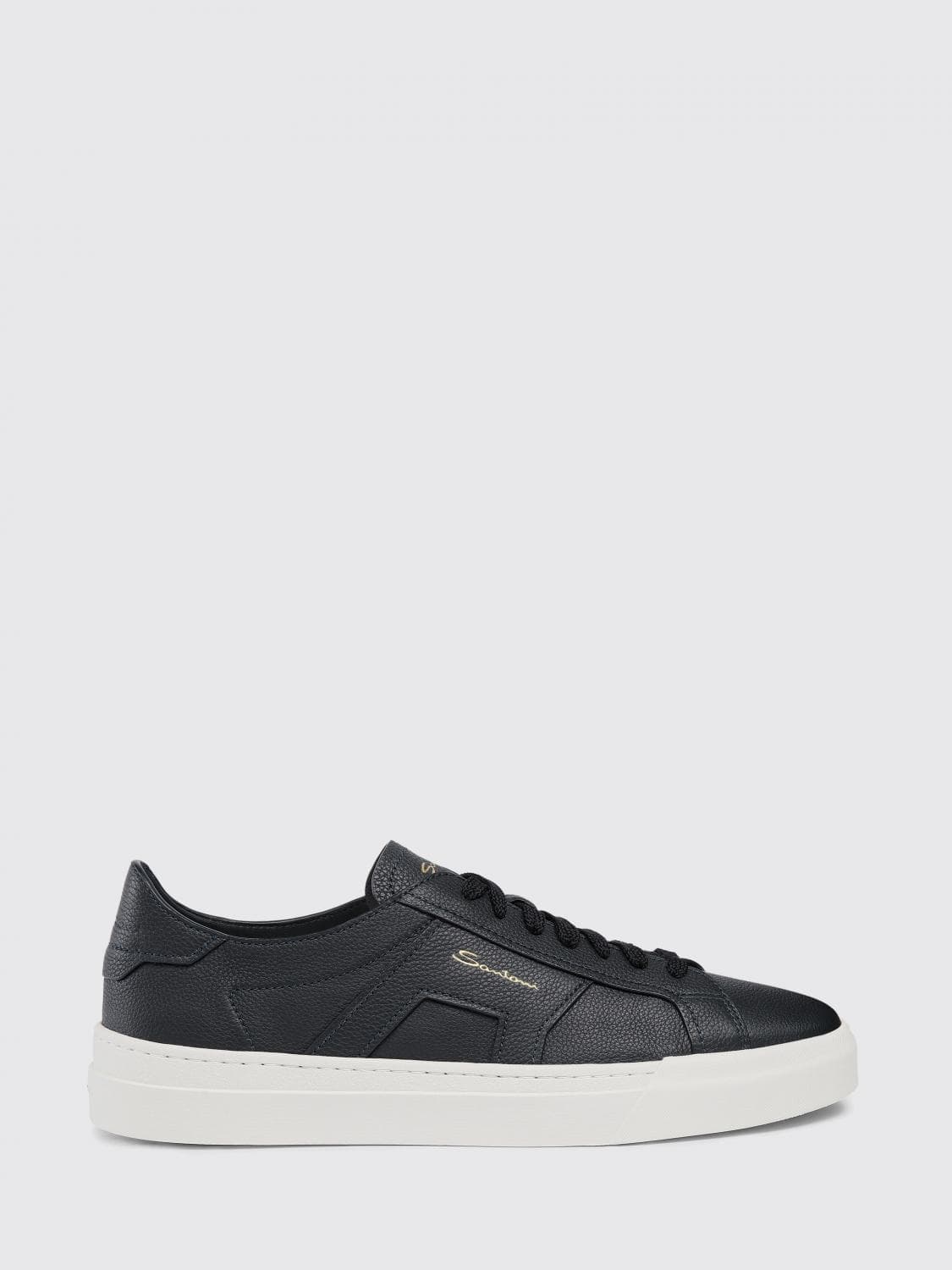 Santoni Grained Leather Sneakers