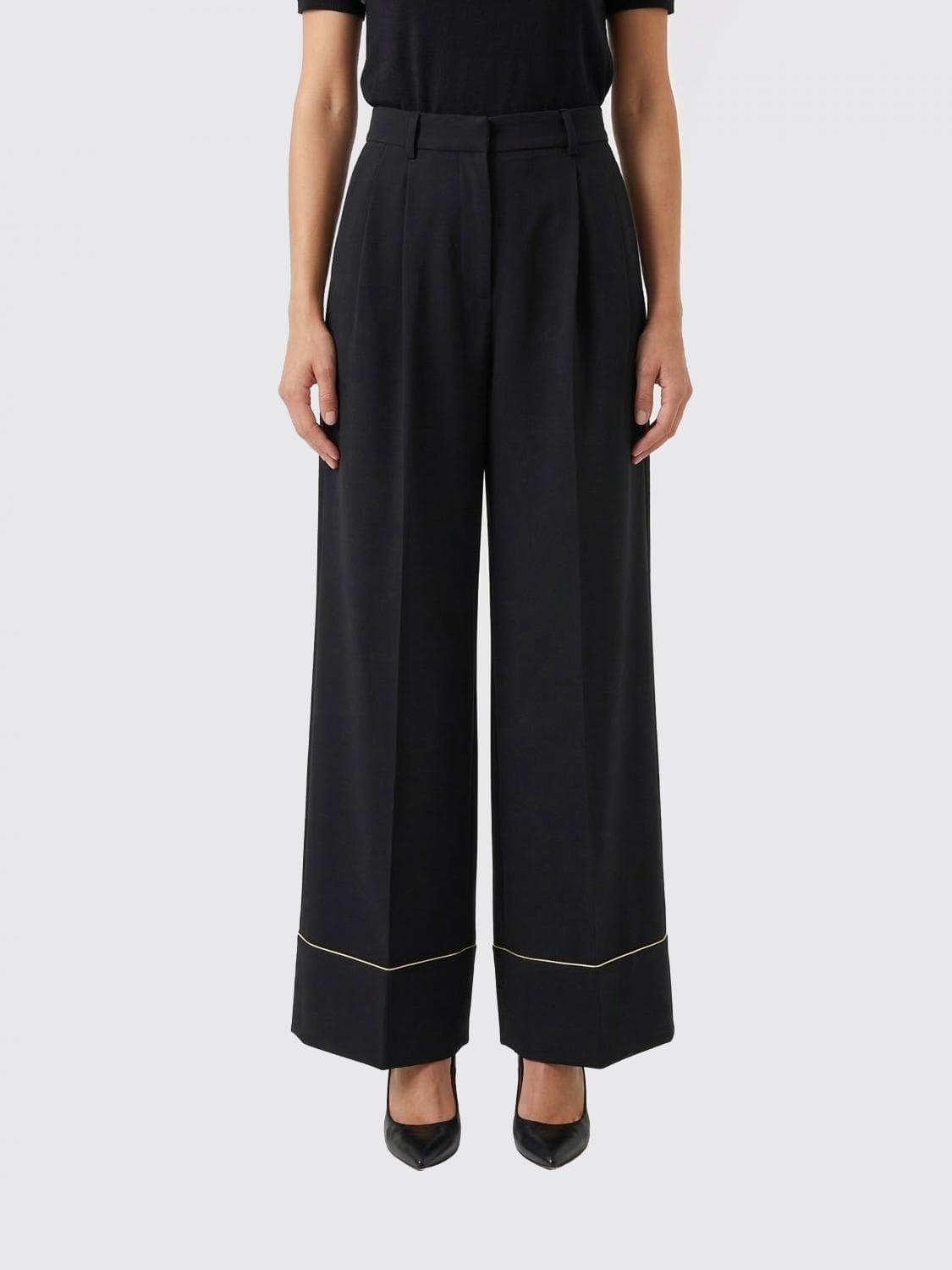 Fendi Wool Blend Palazzo Pants