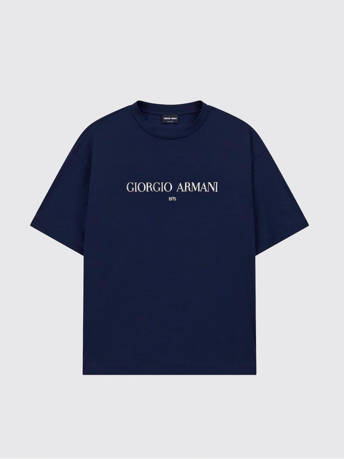 Giorgio Armani Cotton Crew Neck T-shirt with Logo