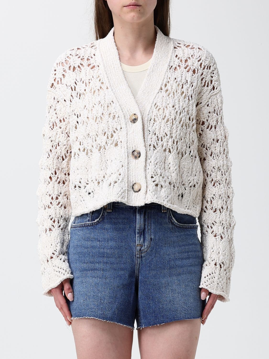 Alanui Crocheted Cotton Cardigan