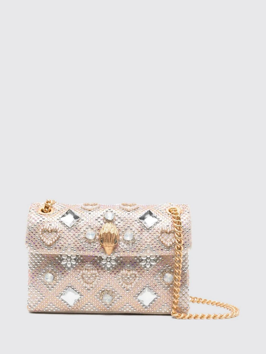 Kurt Geiger London Kensington Mini Suede Bag with Rhinestones