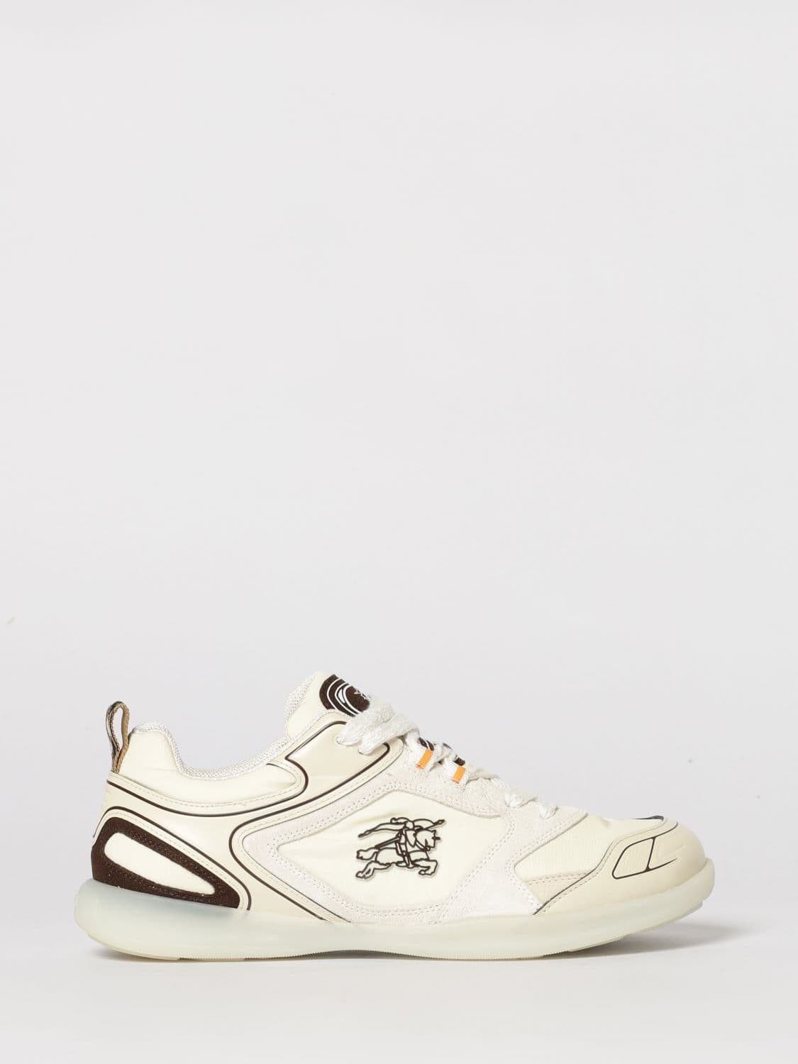 Burberry EKD Low-Top Synthetic Leather Sneakers