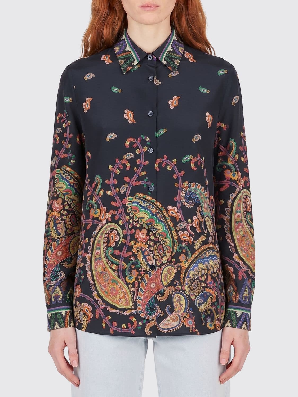 Etro Paisley Print Silk Shirt