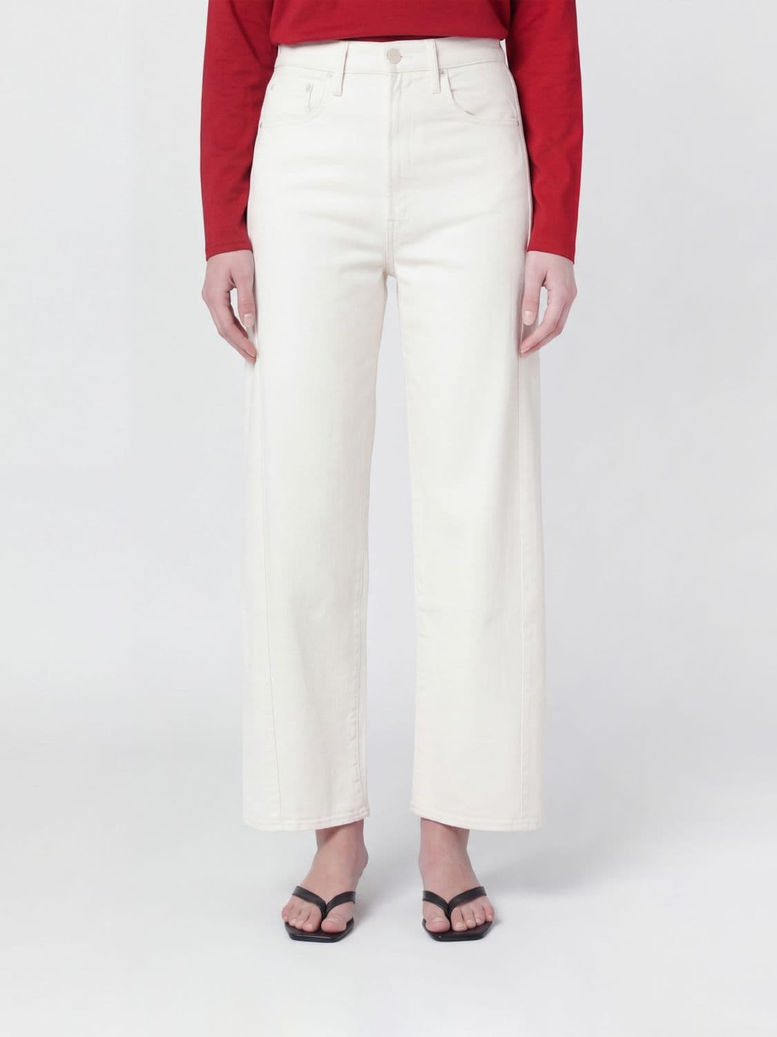 Mother Stretch Denim Cropped Fit Jeans