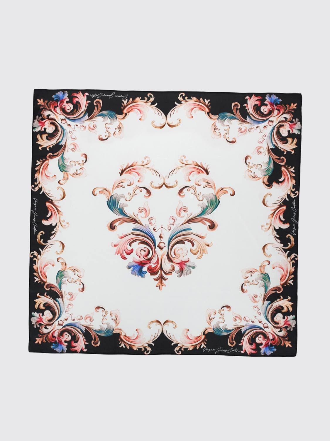 Versace Jeans Couture Baroque Print Silk Foulard