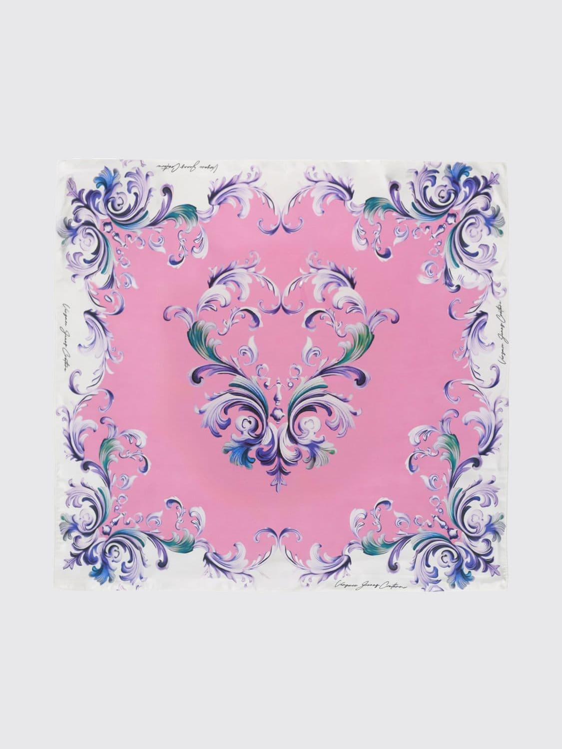 Versace Jeans Couture Baroque Print Silk Foulard