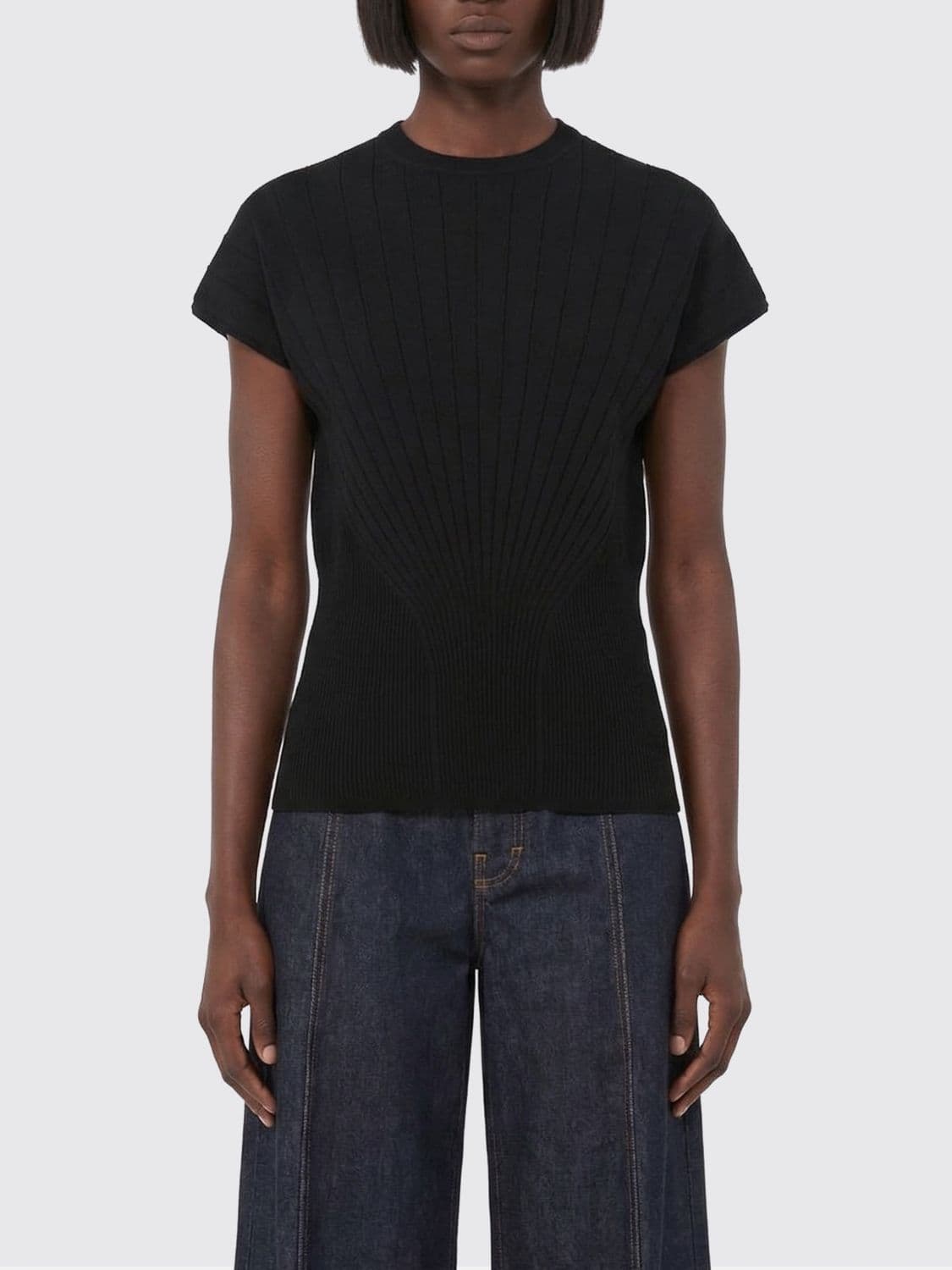 Sportmax Viscose Blend Crew Neck Sweater
