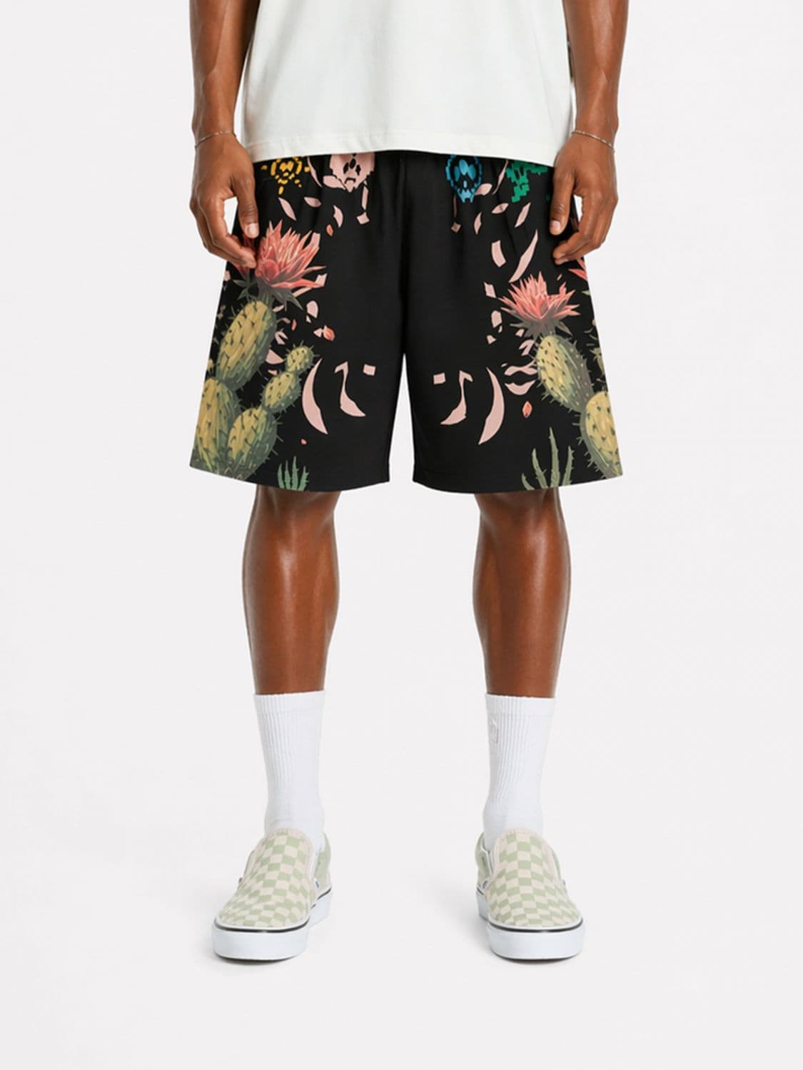 Barrow Printed Cotton Shorts