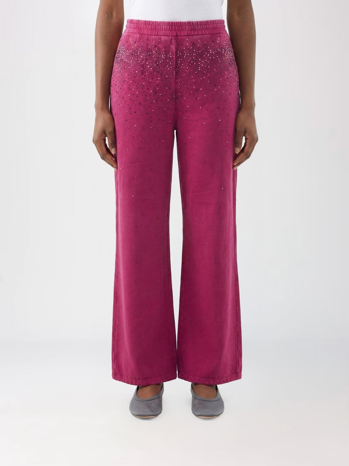 Liu Jo Cotton Trousers with Rhinestones