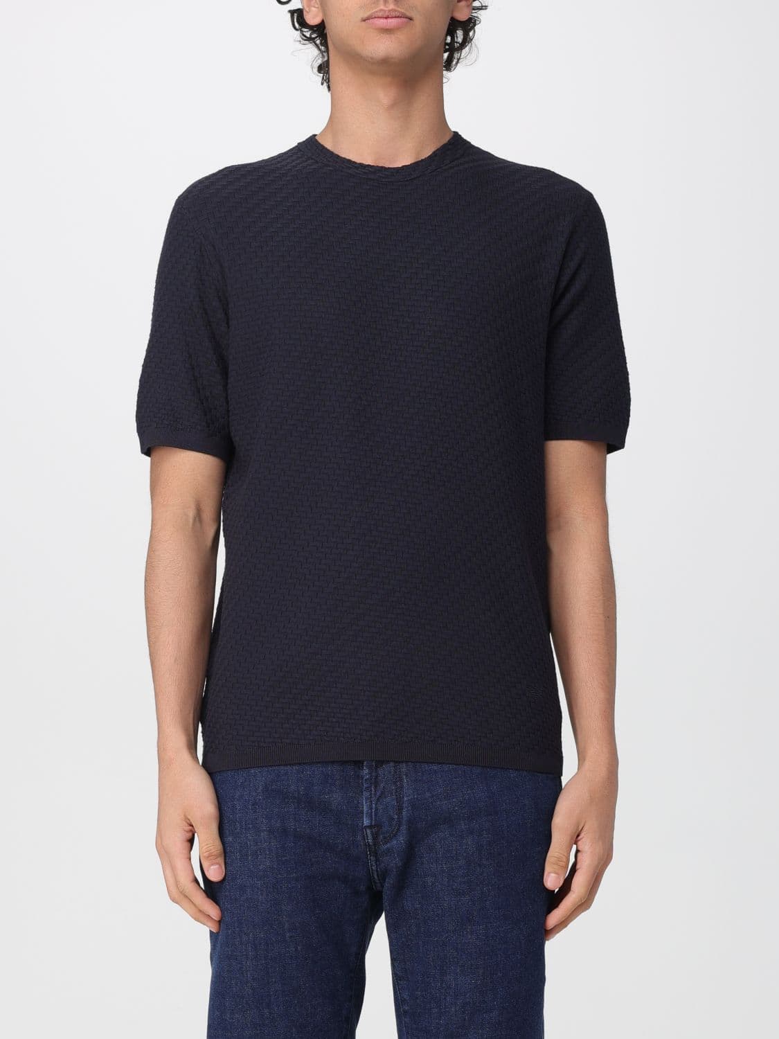 Emporio Armani Viscose Blend Crewneck Sweater