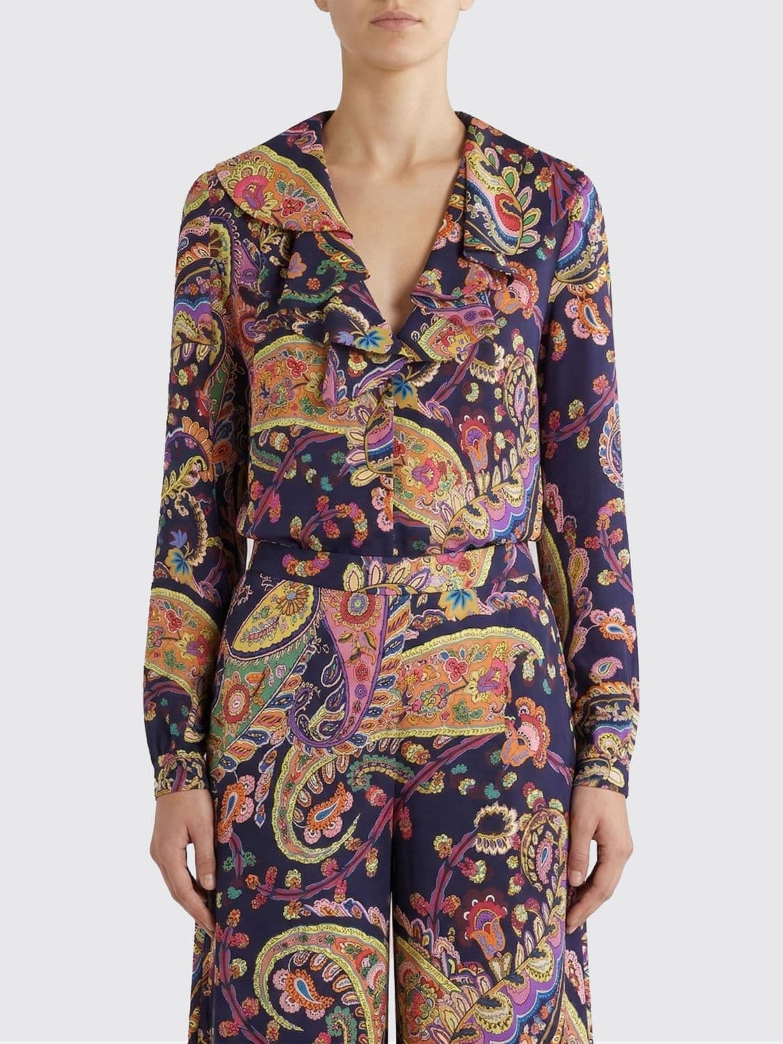 Etro Viscose Shirt with Paisley Print · 44
