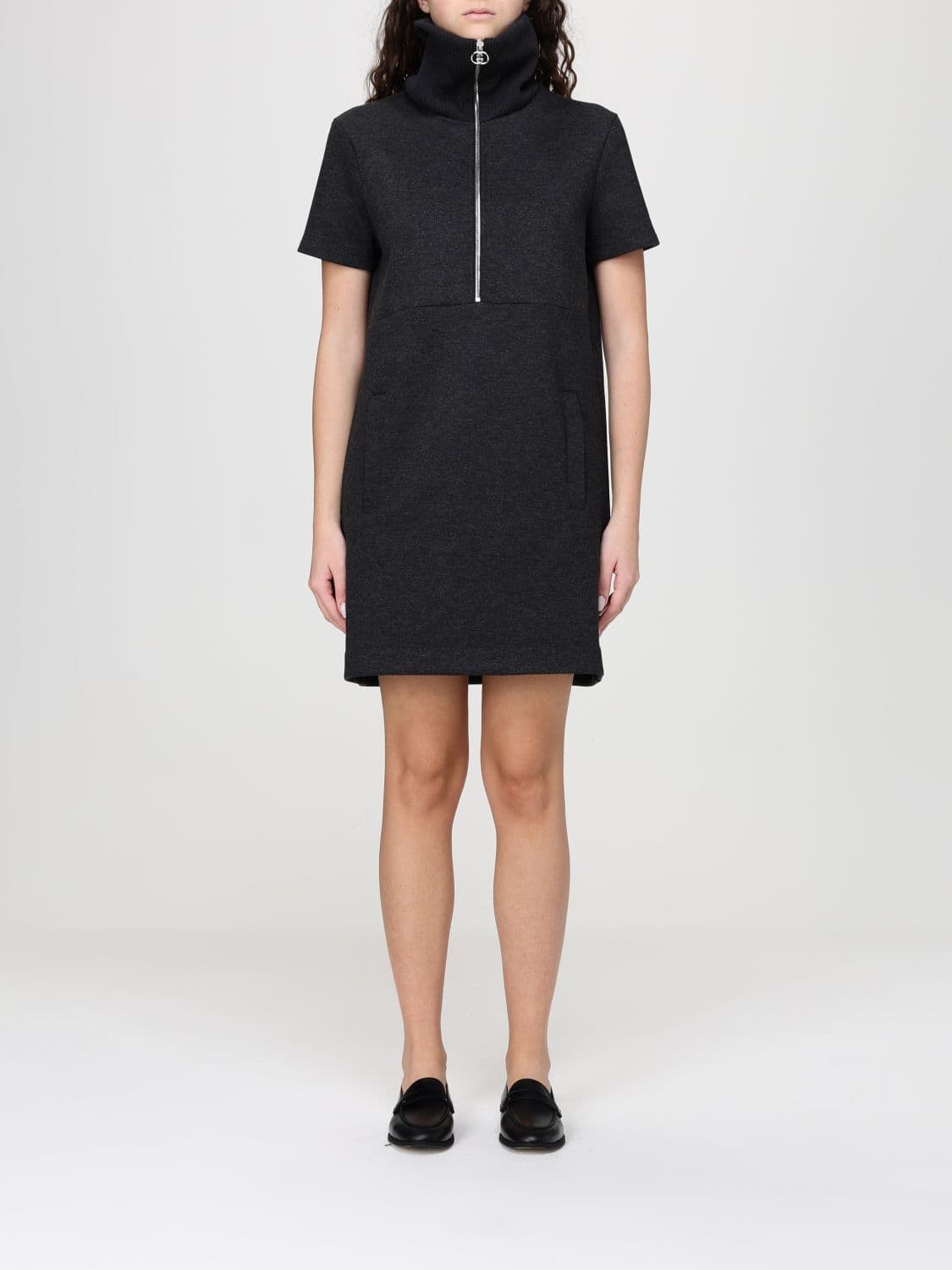Gucci Cotton Blend Mini Dress with Zip