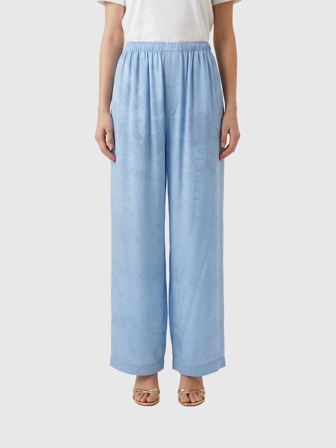 Balenciaga Silk Palazzo Trousers