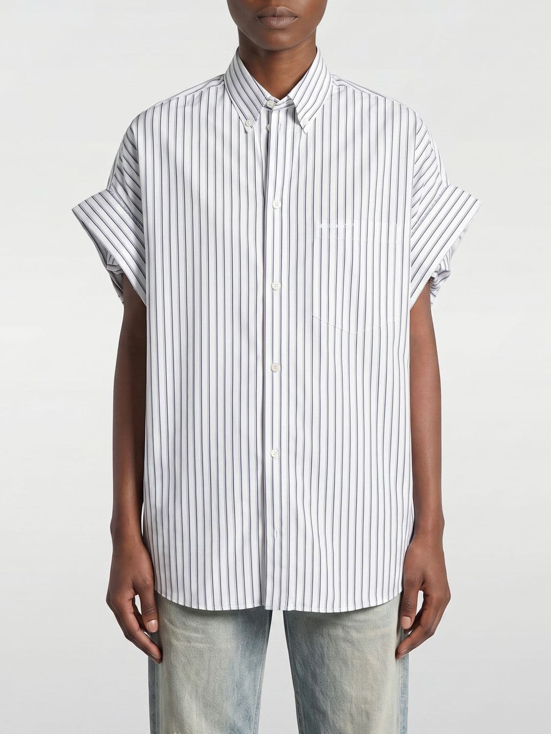 Balenciaga Striped Cotton Shirt