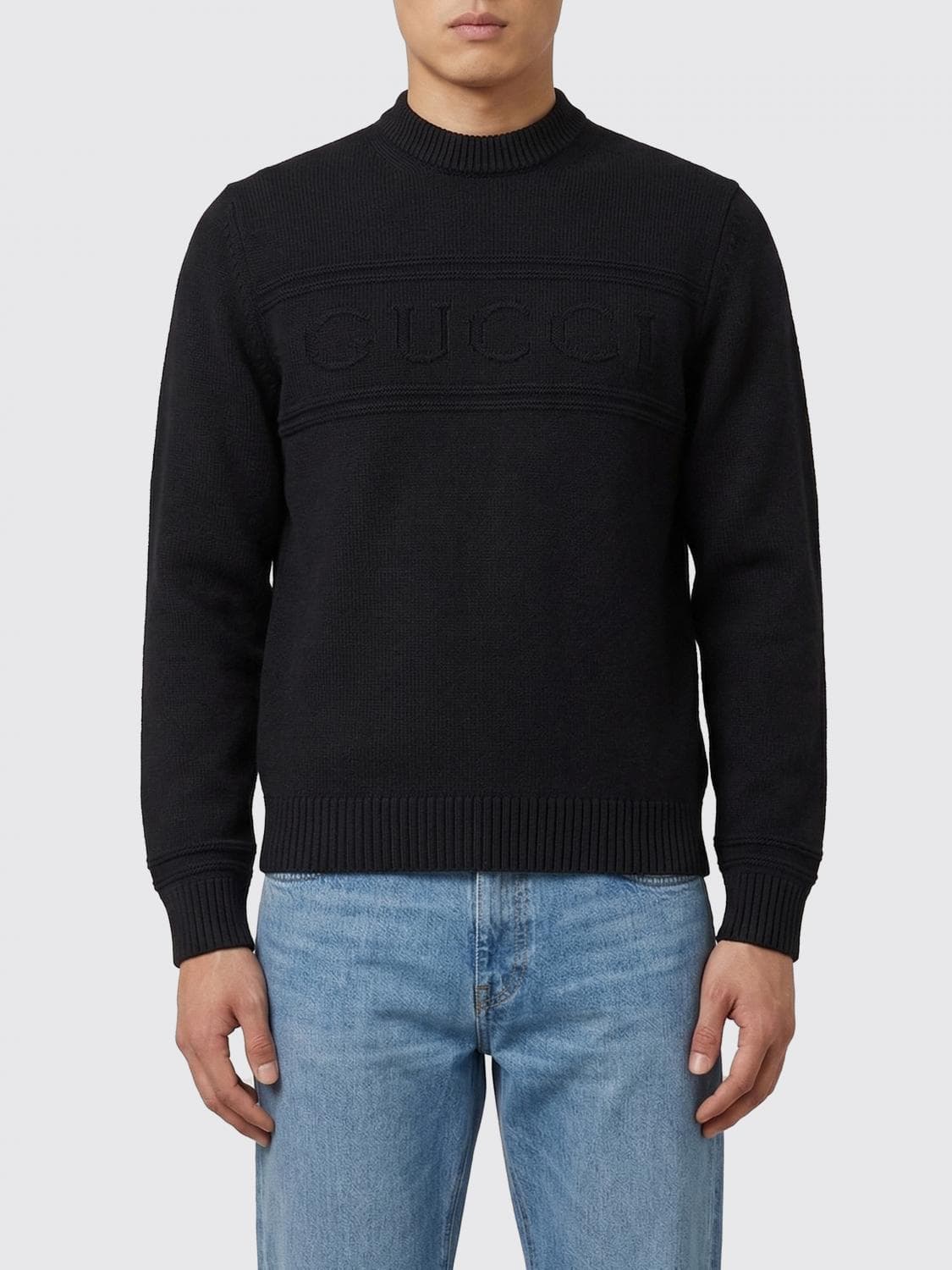 Gucci Cotton And Wool Crewneck Pullover