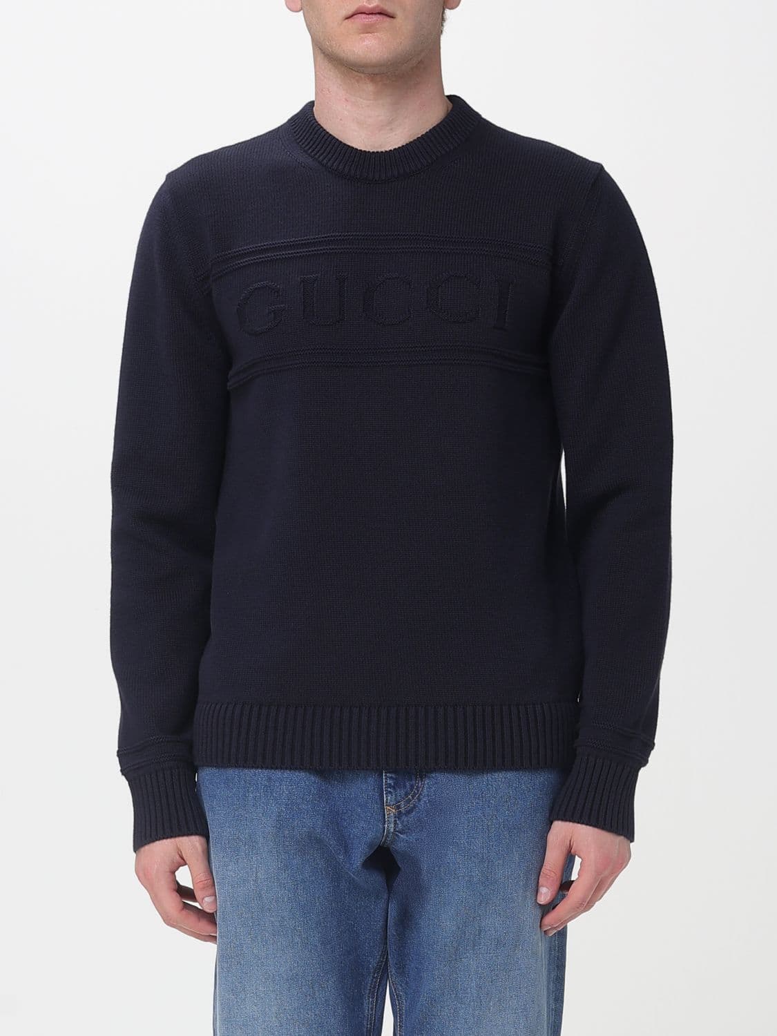 Gucci Cotton And Wool Crewneck Pullover