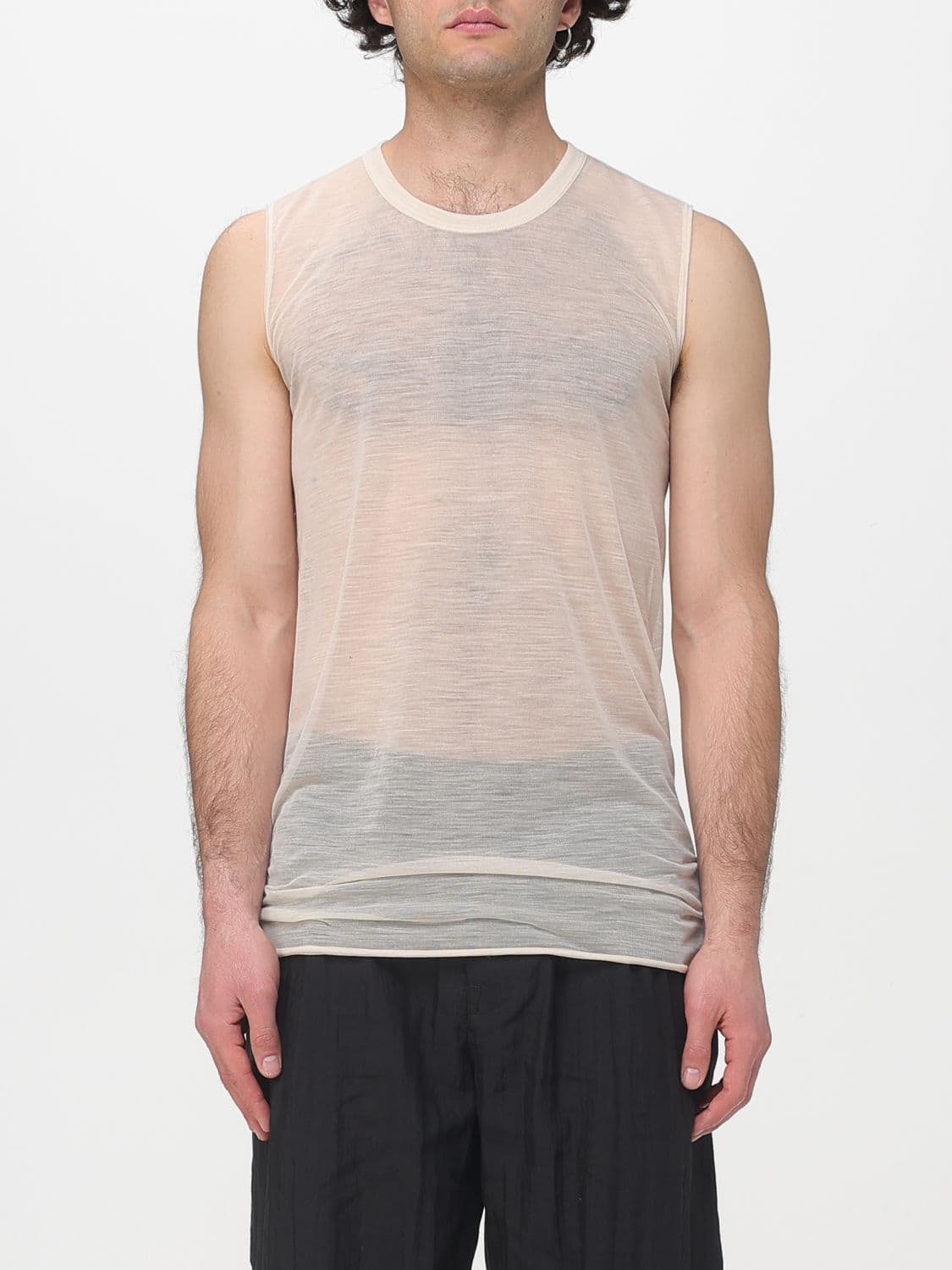Rick Owens Transparent Wool Blend Tank Top · L