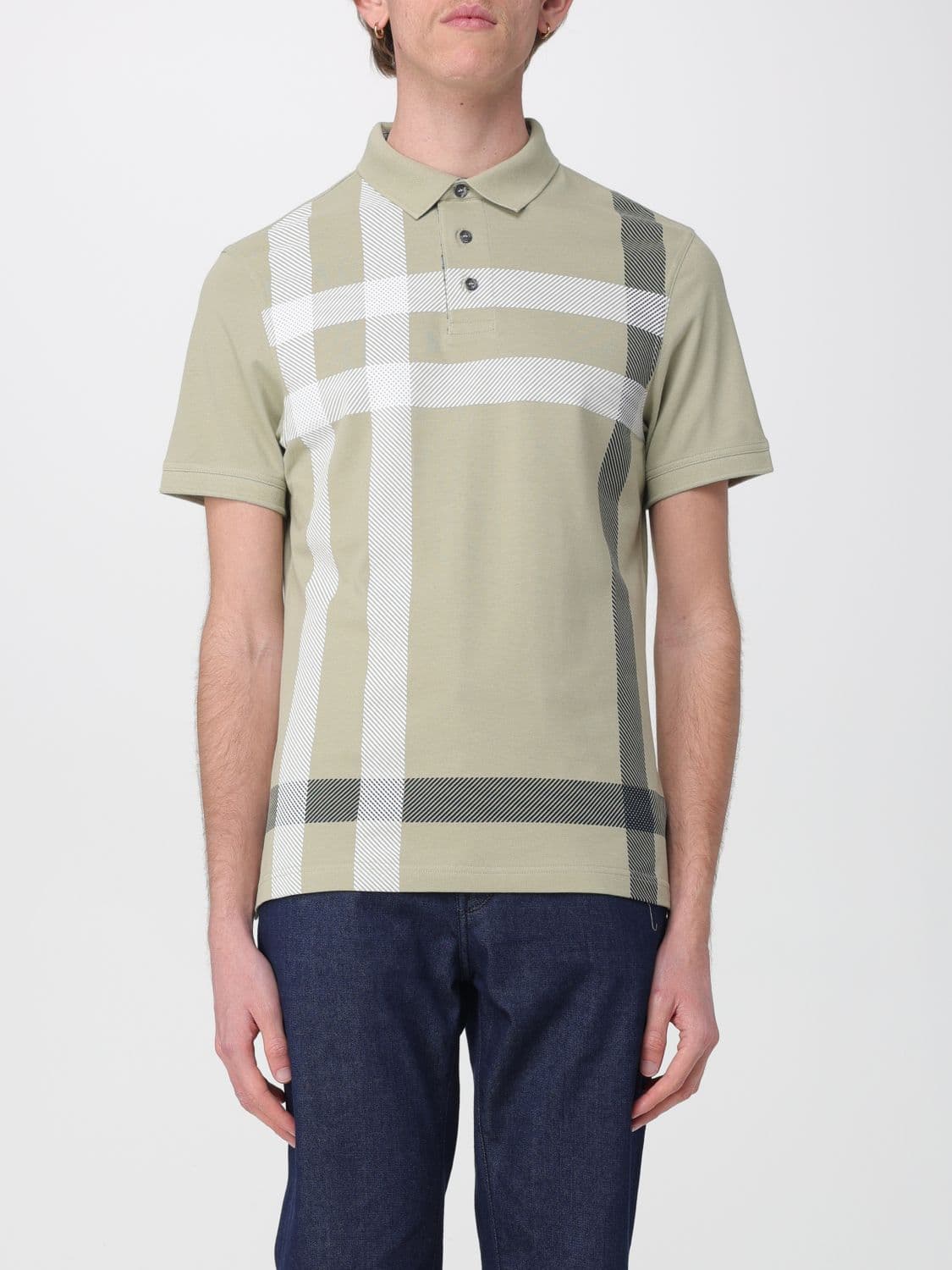 Barbour Casual Polo Shirt in Cotton with Check Motif