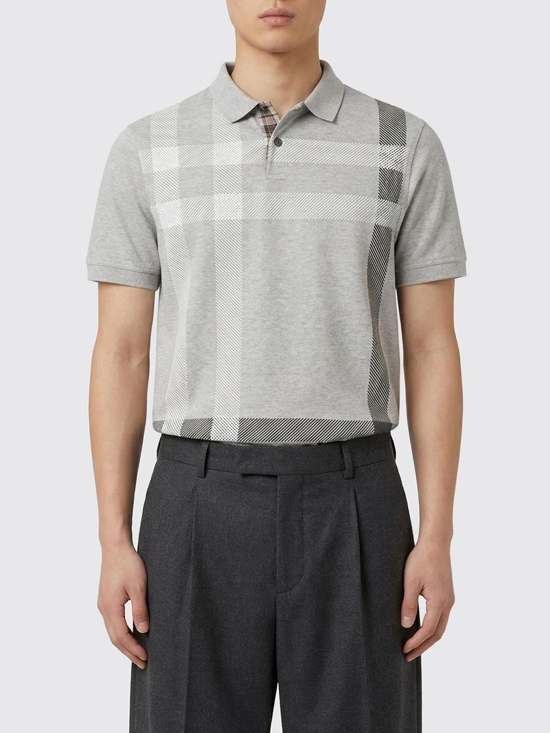Barbour Casual Polo Shirt in Cotton with Check Motif