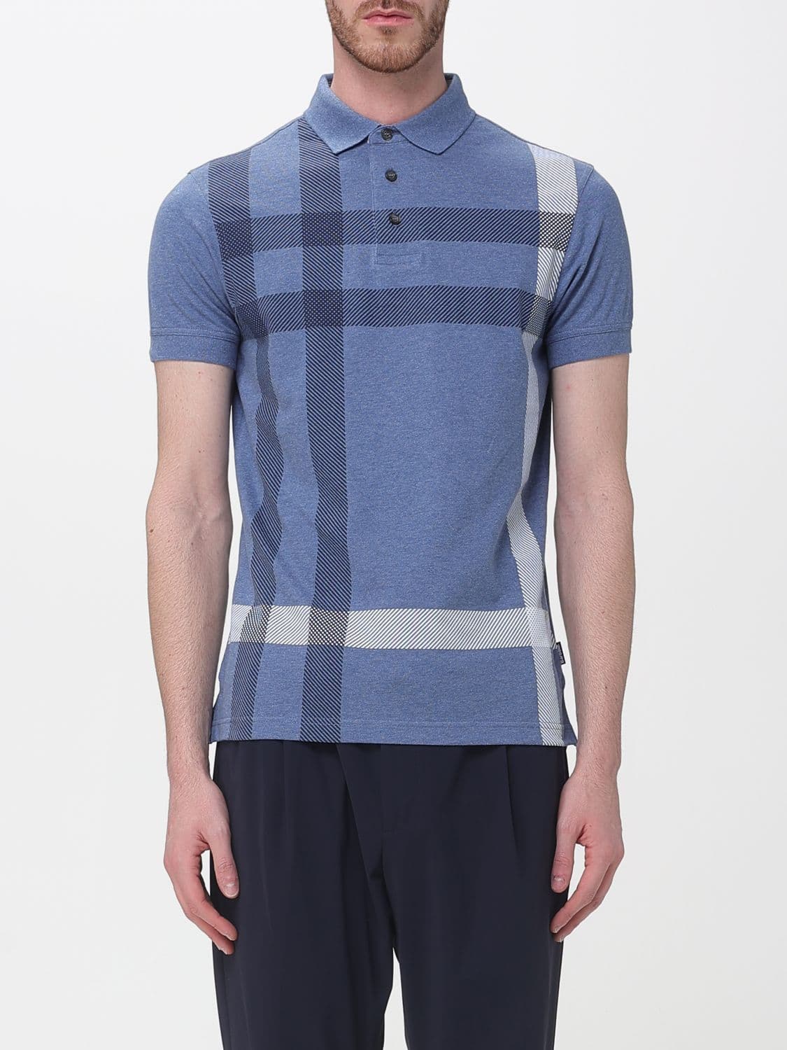 Barbour Casual Polo Shirt in Cotton with Check Motif