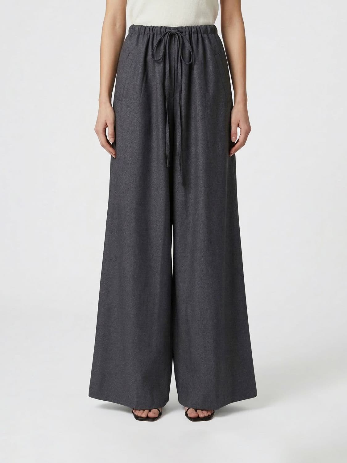 Daniela Gregis Wide-Leg Silk Trousers
