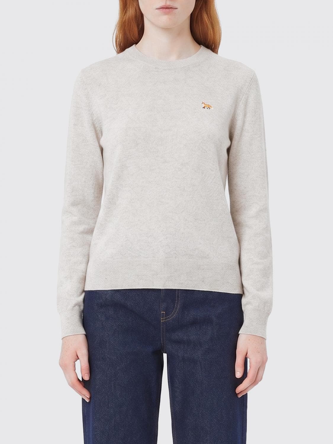 Maison Kitsuné Merino Wool Crew-Neck Pullover