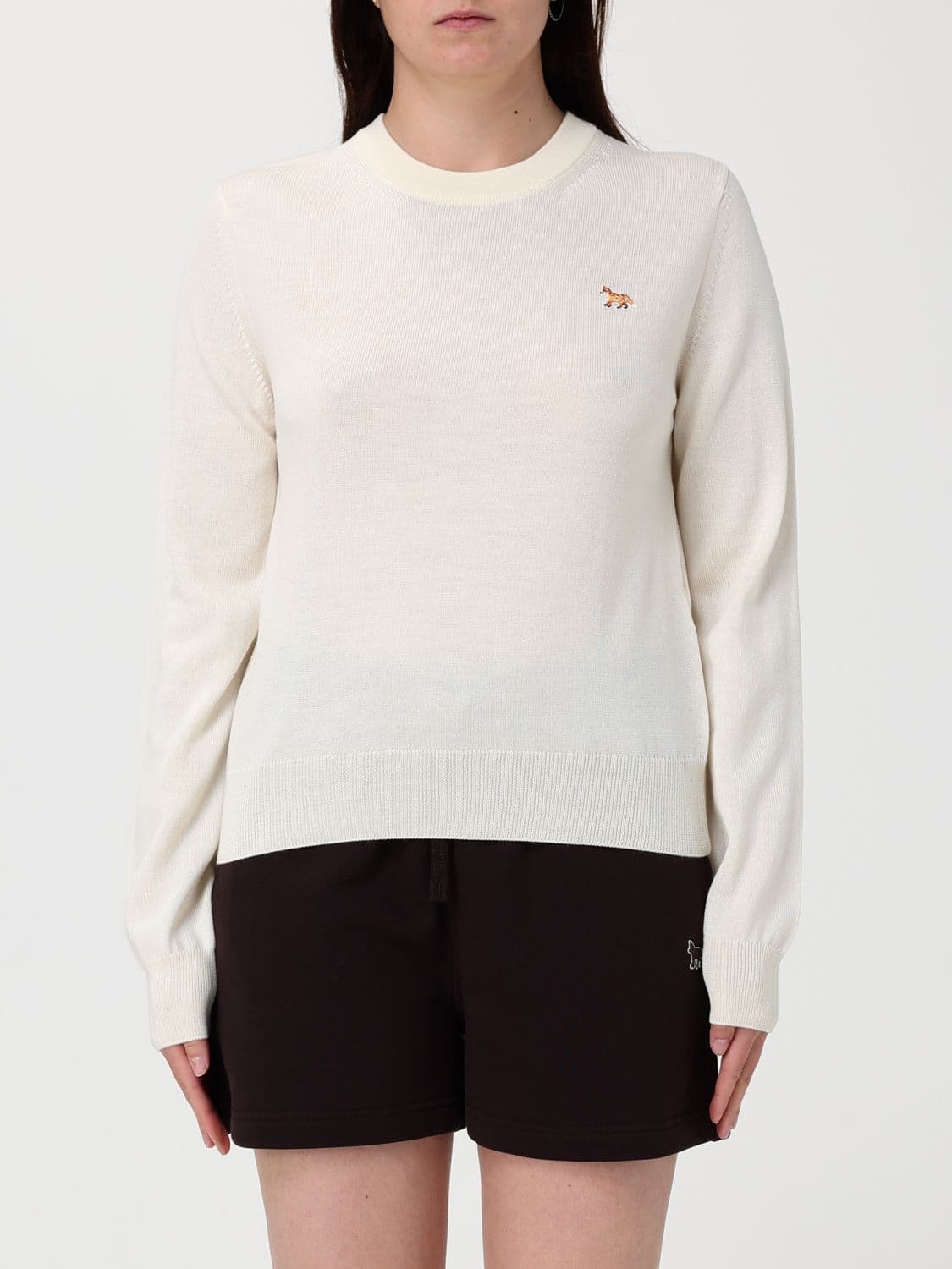 Maison Kitsuné Merino Wool Crew-Neck Pullover
