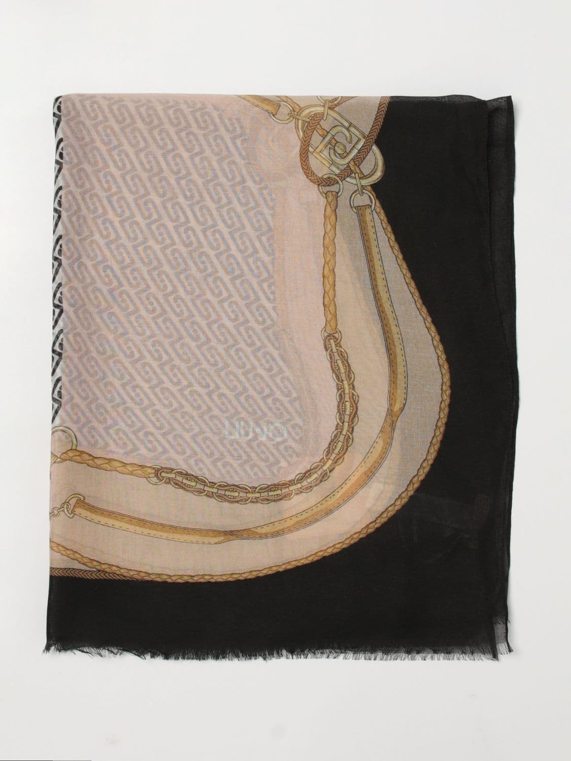 Liu Jo Polyester Scarf with All-Over LJ Monogram
