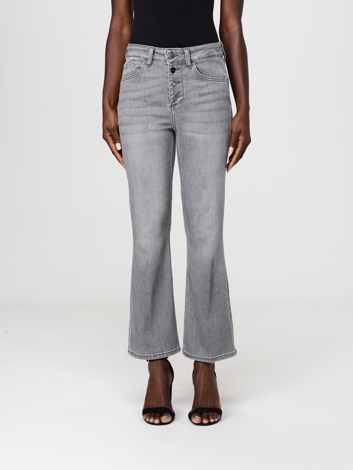 Liu Jo Cropped Fit Cotton Denim Jeans