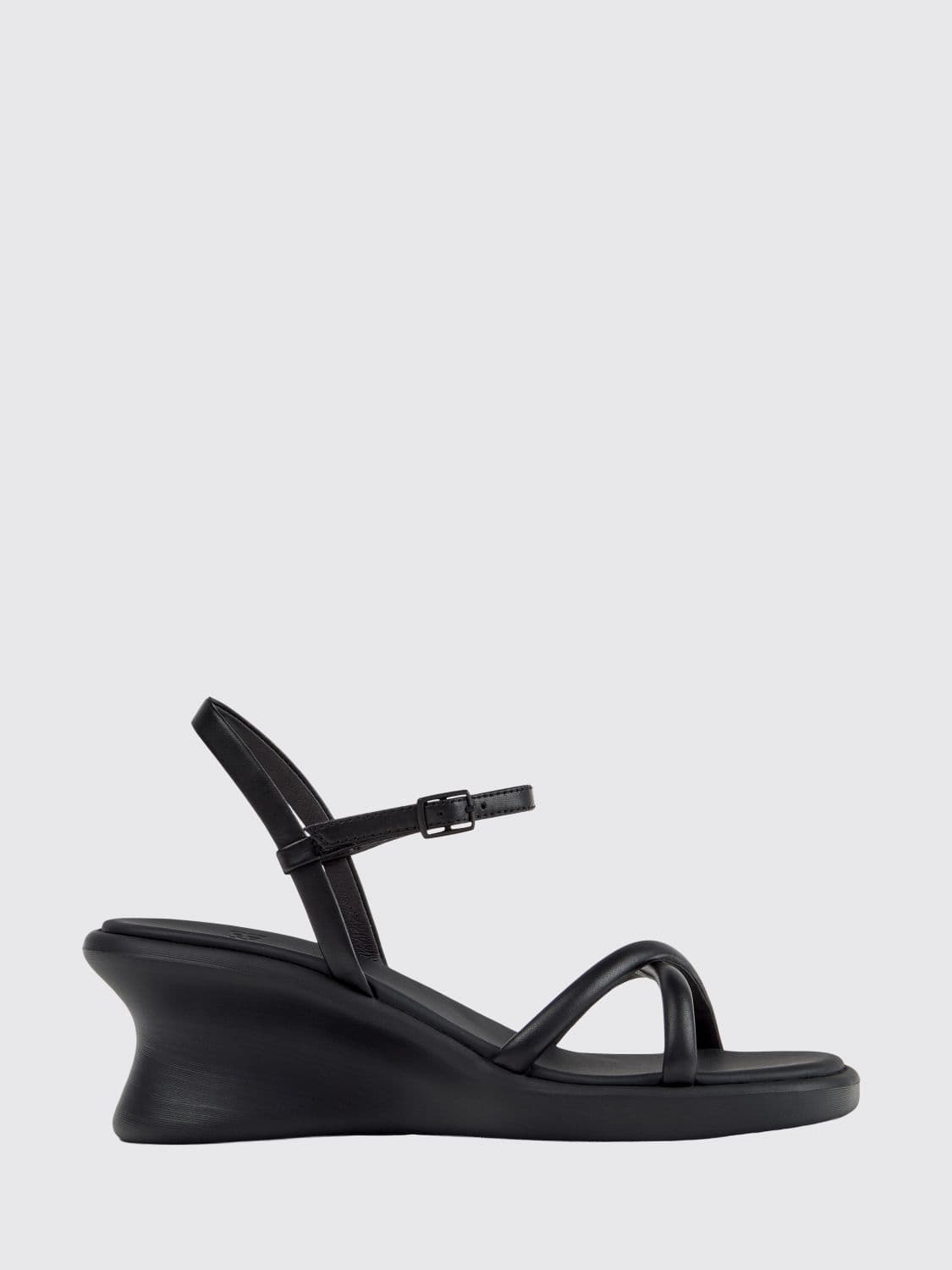 Camper Louise Leather Wedge Sandals