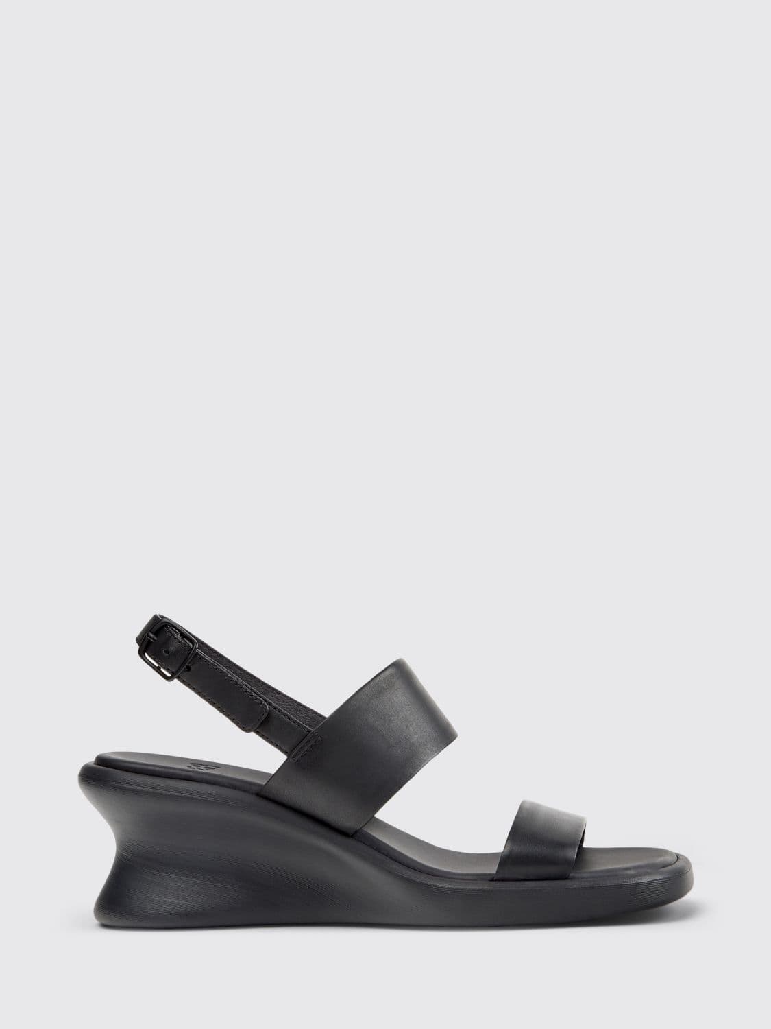 Camper Louise Leather Wedge Sandal