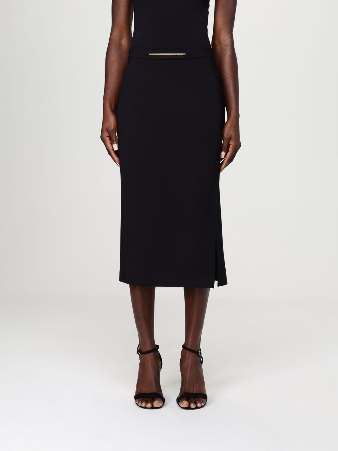 Elisabetta Franchi Crêpe Midi Skirt