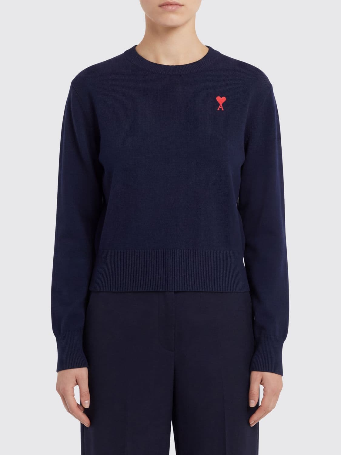 Ami Paris Wool Sweater with Logo
