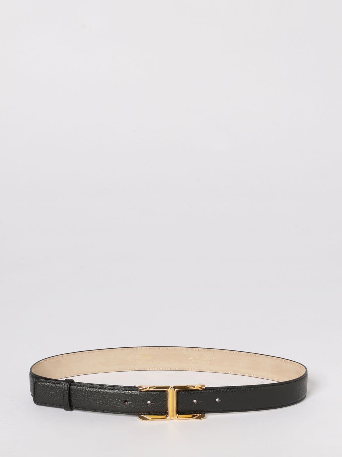 Elisabetta Franchi Hammered Leather Belt