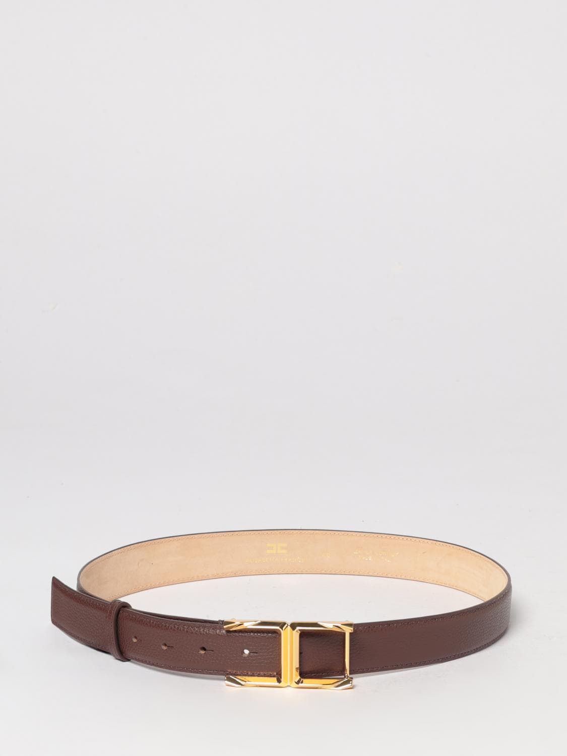 Elisabetta Franchi Hammered Leather Belt