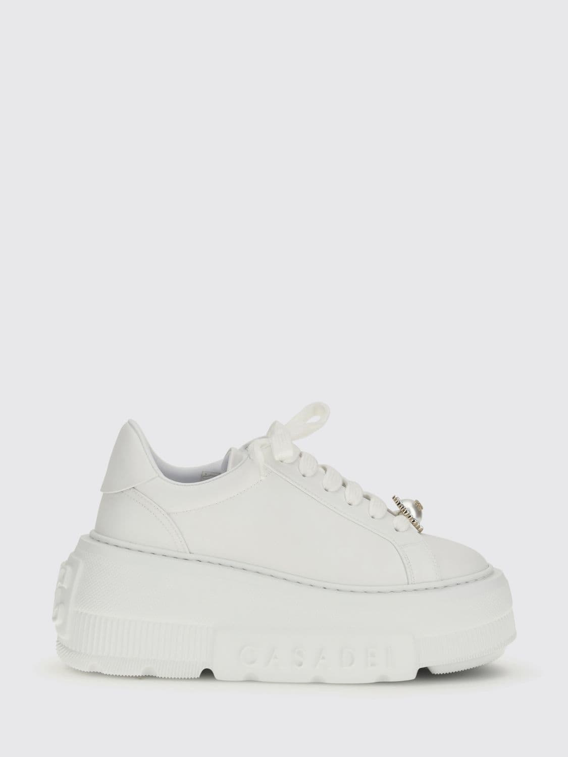 Casadei Nexus Leather Wedge Sneakers