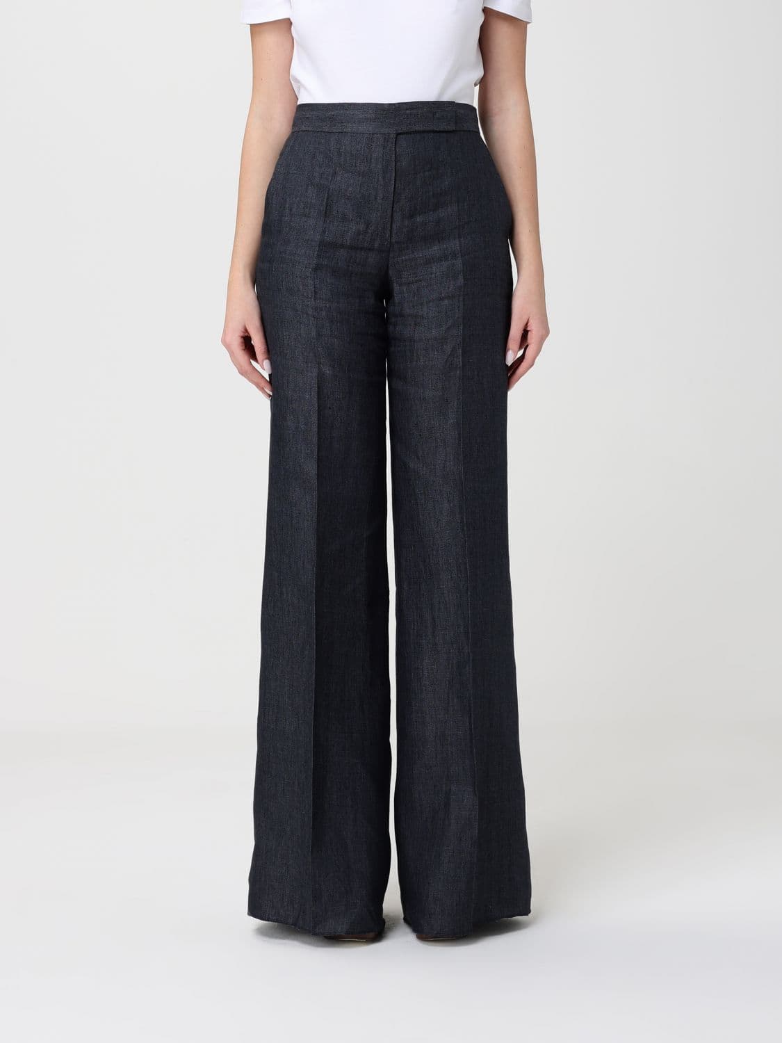 Max Mara Deserto Linen Palazzo Trousers