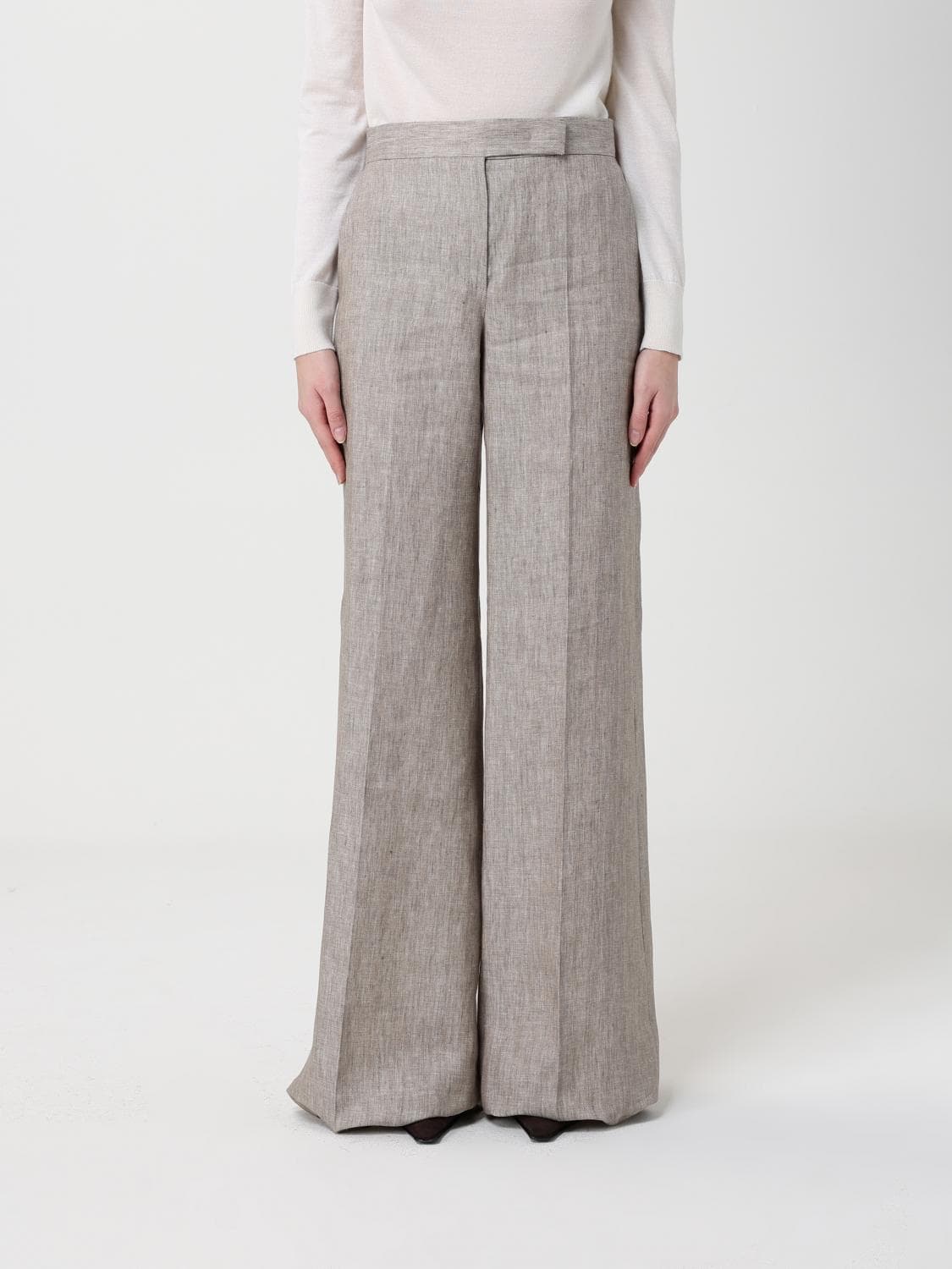 Max Mara Deserto Linen Palazzo Trousers