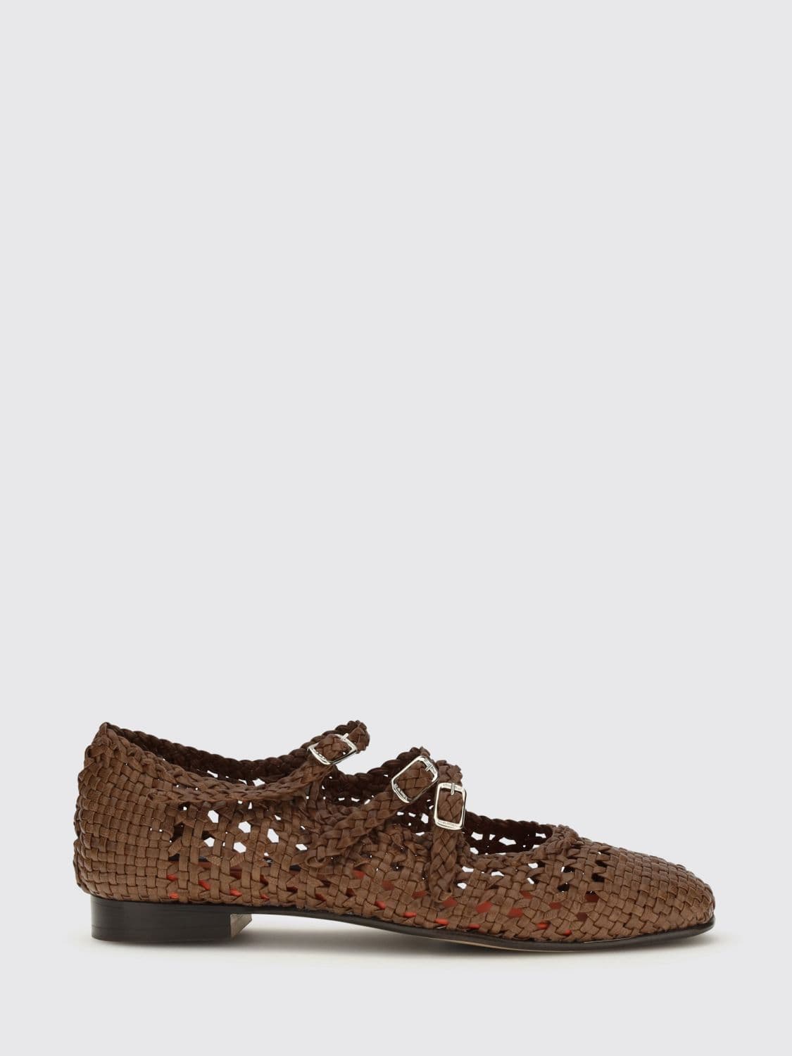 Carel Paris Woven Leather Ballerinas