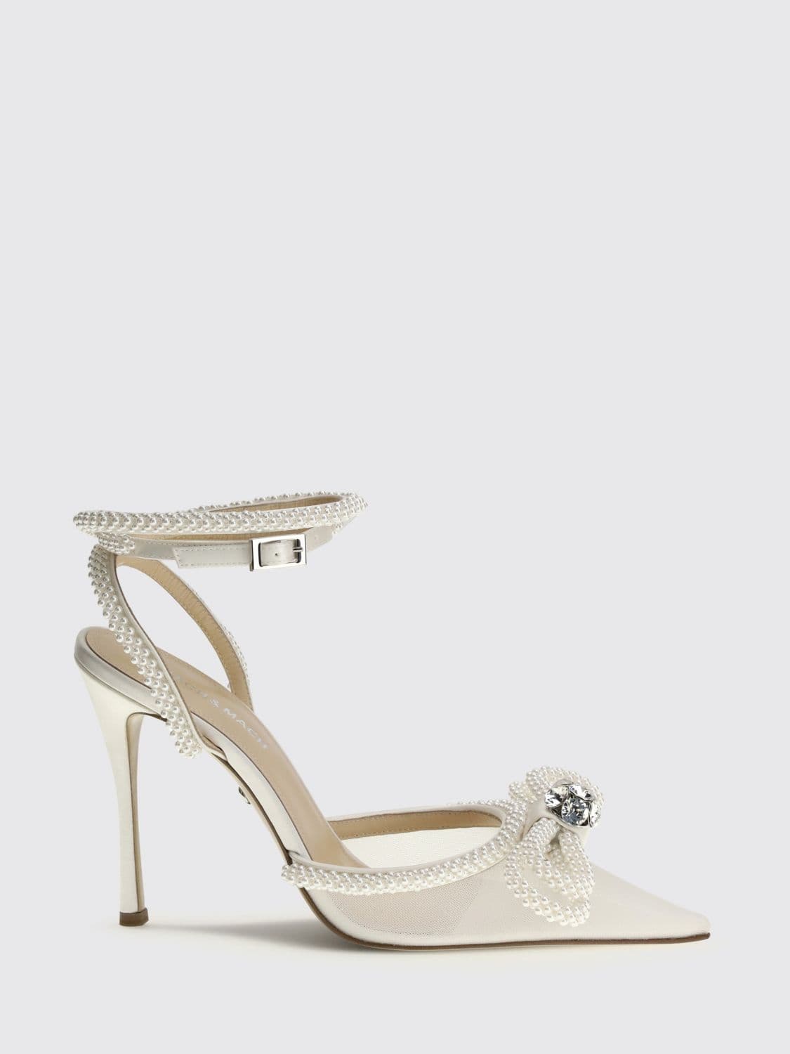 Mach & mach Satin Pumps with Applied Beads