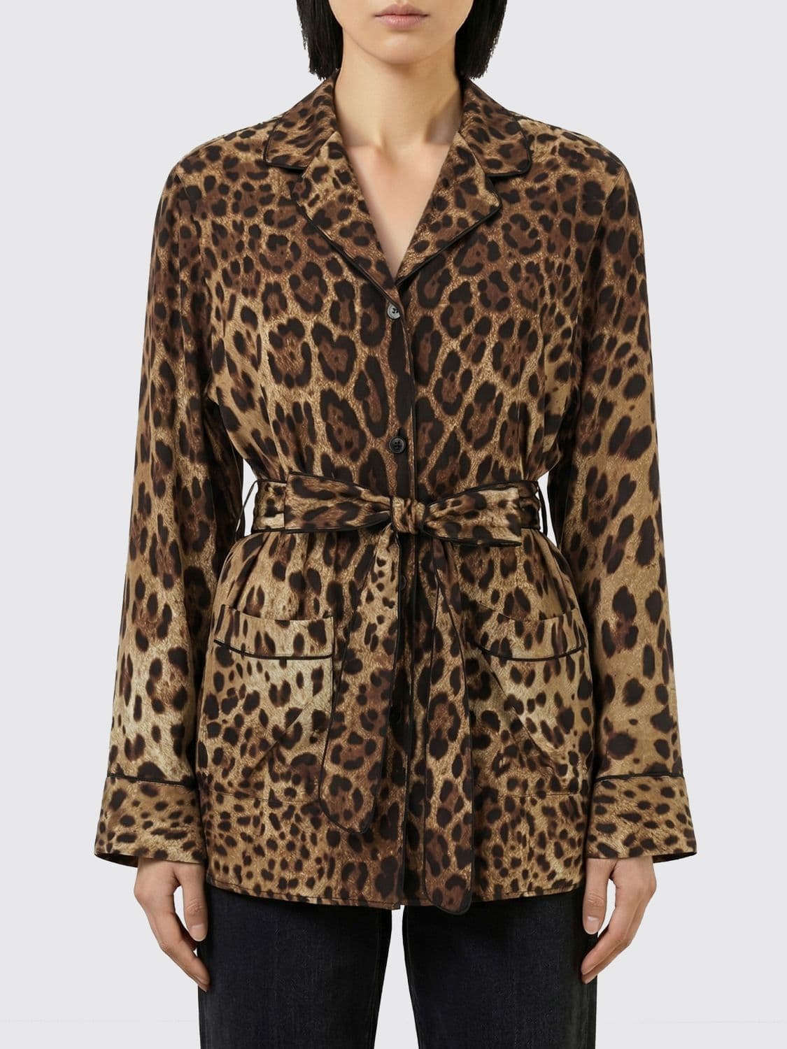 Dolce & Gabbana Animal Print Silk Shirt